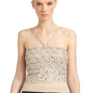 Giorgio Armani Jade Beaded Crop Top